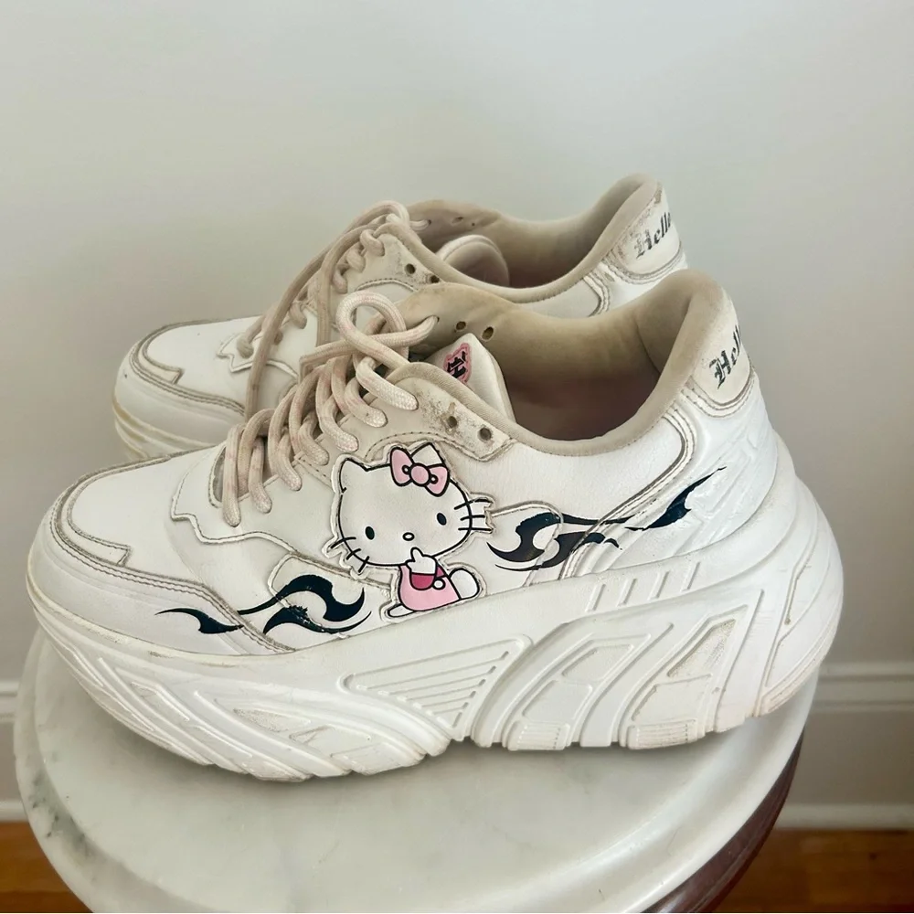Hello Kitty x Berksha White Platform Sneakers
